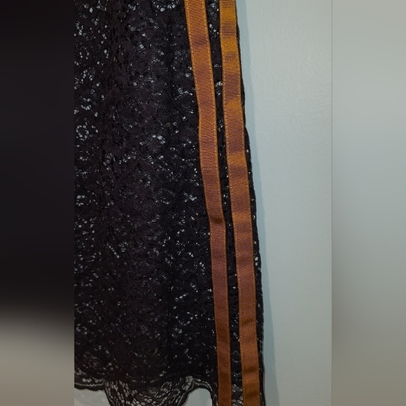 ZARA navy lace Sheer midi skirt XS - Picture 2 of 7